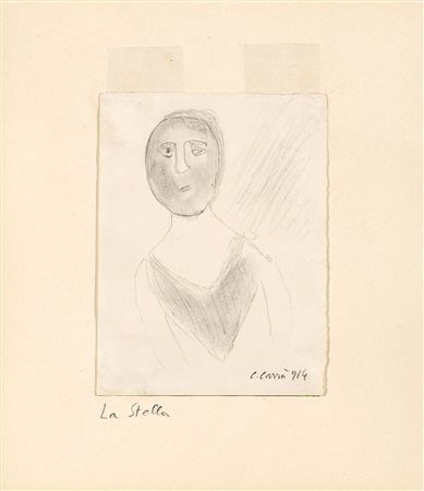 Carlo Carrà (Quargnento (Al), 1881 - Milano, 1966) La stella, 1914 Matita e...