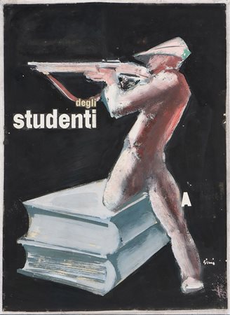 Mario Sironi (Sassari, 1885 - Milano, 1961) Progetto di copertina per «Anno...