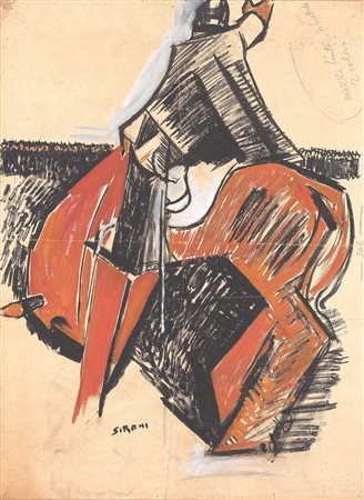 Mario Sironi (Sassari, 1885 - Milano, 1961) Il Kaiser alle truppe, 1916...