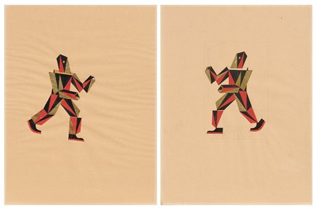 Fortunato Depero (Fondo, Val di Non (Tn), 1892 - Rovereto (Tn), 1960) Due...