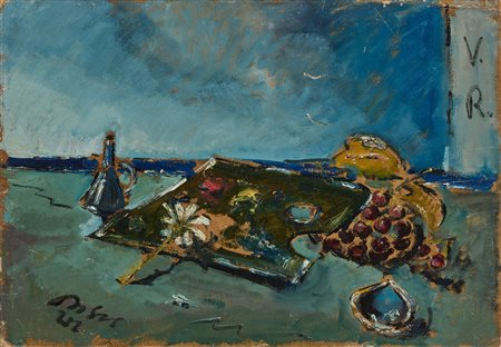 Filippo de Pisis (Ferrara, 1896 - Milano, 1956) Natura morta in blu, 1942...