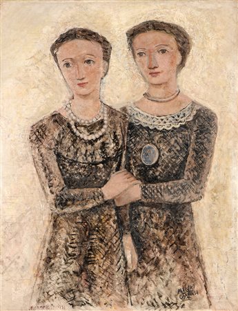 Massimo Campigli (Berlino, 1895 - Saint-Tropez, 1971) Le due sorelle, 1931...