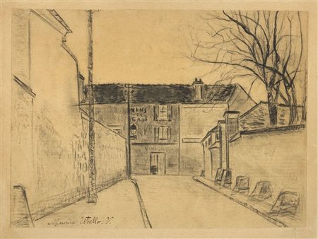 Maurice Utrillo (Parigi, 1883 - Dax, 1955) Rue de Banlieue, 1914 ca....
