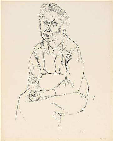 George Grosz (Berlino, 1893 - 1959) Donna seduta, 1924 Inchiostro su carta,...