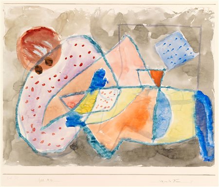 Paul Klee (Münchenbuchsee, 1879 - Muralto, 1940) Liegende Frau, 1933...