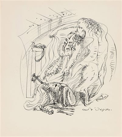 André Masson (Balagny, 1896 - Parigi, 1987) Mort du torero, 1936 China su...