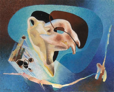 Enrico Prampolini (Modena, 1894 - Roma, 1956) Rarefazione siderale, 1940 ca....