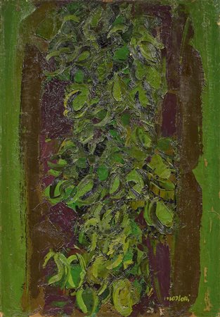 Ennio Morlotti (Lecco, 1910 - Milano, 1992) Foglie, 1966 Olio su tela, cm...