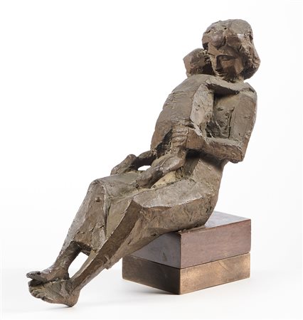 Quinto Martini (Seano (Po), 1908 - Firenze, 1990) Madre con bambino, 1960 ca....
