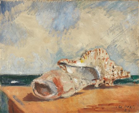 Filippo de Pisis (Ferrara, 1896 - Milano, 1956) Natura morta marina con...