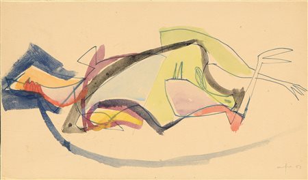 Afro (Udine, 1912 - Zurigo, 1976) Senza titolo, 1953 Gouache su carta...