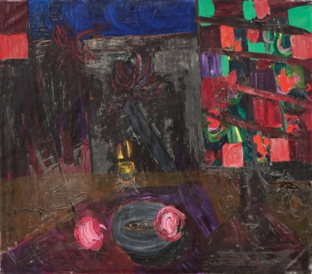 Bruno Cassinari (Piacenza, 1912 - Milano, 1992) Composizione, 1971 Olio su...