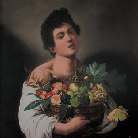 CARAVAGGIO, Giovane con canestra di frutta