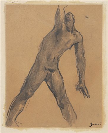 SIRONI MARIO (1885 - 1961) - NUDO MASCHILE, 1927 ca.