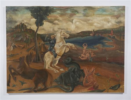 SAVIOLI LIONELLO (n. 1910) - SAN GIORGIO E IL DRAGO .