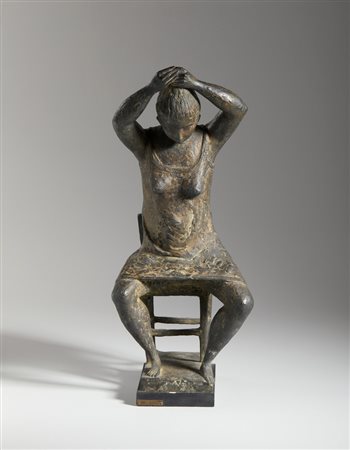 MANDELLI CARLO (1912 - 1975) - DONNA CHE SI PETTINA.