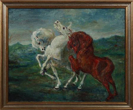 SASSU ALIGI (1912 - 2000) - SENZA TITOLO (CAVALLI).