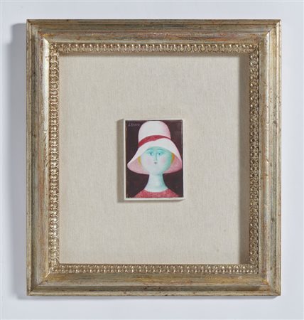 BUENO ANTONIO (1918 - 1985) - FIGURA CON CAPPELLO (SERIE MINIMUSEO).