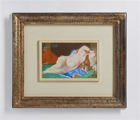 BUENO ANTONIO (1918 - 1985) - L'ODALISCA CON LA SCHIAVA (D'APRES INGRES).