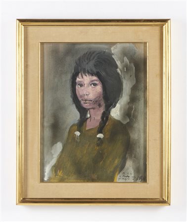 SUGHI ALBERTO (1928 - 2012) - RAGAZZA CON TRECCE.