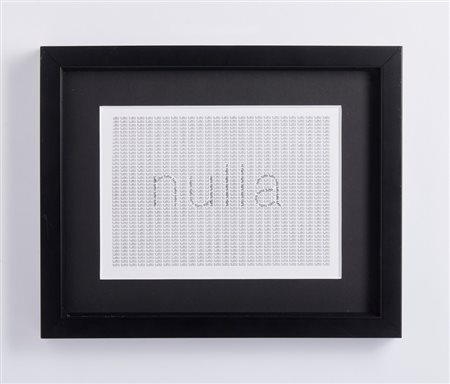 LORA TOTINO ARRIGO (1928 - 2016) - TUTTO / NULLA (POESIA VISUALE).