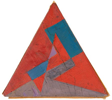 Giacomo Balla (Torino 1871 - Roma 1958)  - Motivo futuristico rosso per segnaposto