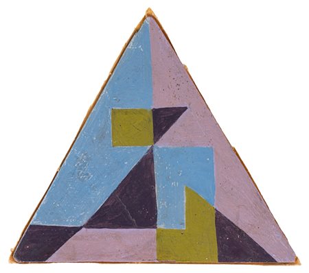 Giacomo Balla (Torino 1871 - Roma 1958)  - Motivo futuristico celeste per segnaposto