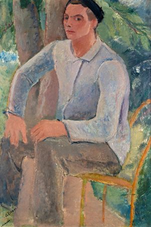 Alberto Ziveri (Roma 1908 - 1990)  - Studio all'aperto, 1930