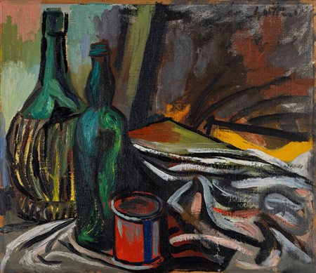 Renato Guttuso (Bagheria 1911 - Roma 1987)  - Natura morta, 1955/'56