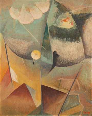 Renato Di Bosso (Verona 1905 - 1982)  - Il paracadutista, 1932