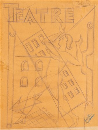 Fortunato Depero (Fondo 1892 - Rovereto 1960) - Teatre (Theatre), 1929