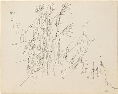 Otto Wols (Alfred Otto Wolfgang Schulze) (Berlino 1913 - Parigi 1951)  - Les palmes et le ballon, 1947