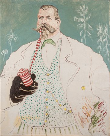 Alberto Savinio (Atene 1891 - Roma 1952)  - Uomo con la pipa, 1926/27