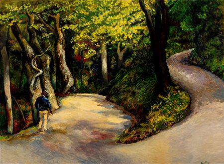 Renato Guttuso (Bagheria 1911 - Roma 1987)  - Nel Bosco di Velate, 1985