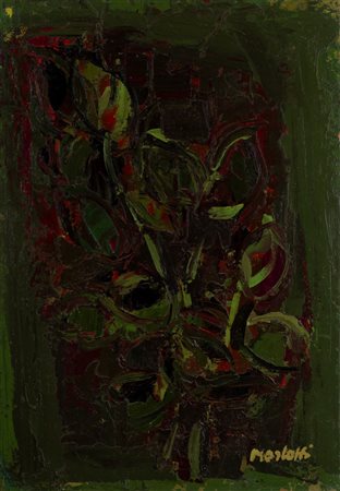 Ennio Morlotti (Lecco 1910 - Milano 1992)  - Foglie verdi, 1960