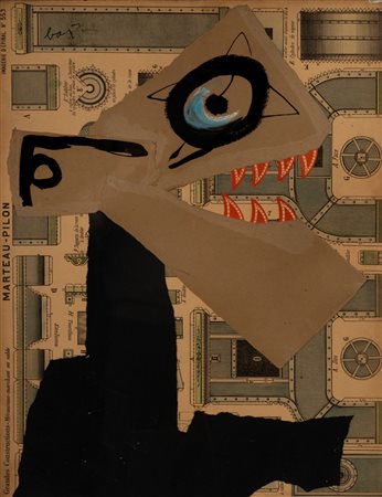 Enrico Baj (Milano 1924 - Vergiate 2003)  - Animale, 1962