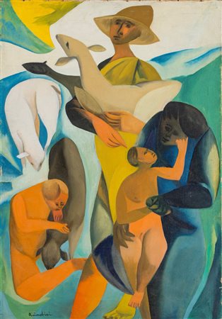 Remo Brindisi (Roma 1918 - Lido di Spina 1996)  - Il pastore (La famiglia), 1949