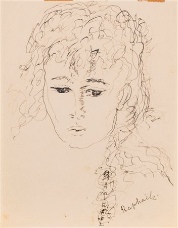 Antonietta Raphaël Mafai (Kaunas 1895 - Roma 1975)  - Volto di fanciulla