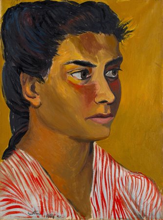 Renato Guttuso (Bagheria 1911 - Roma 1987)  - Ragazza calabrese, 1950