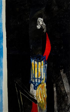 Alberto Gianquinto (Venezia 1929 - Jesolo 2003)  - La gabbia e la Fiaccola, 1965