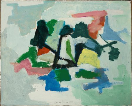 Giovanni Ciangottini (Umbertide 1912 - 1988)  - Fantasie di paesaggio, 1957