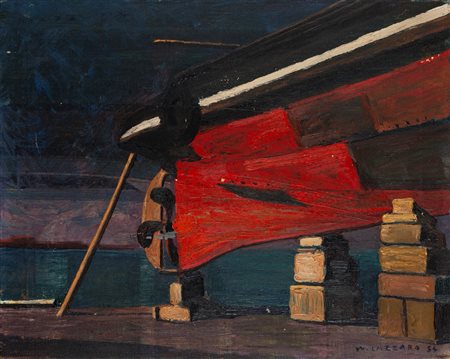 Walter Lazzaro (Roma 1914 - Milano 1989)  - Barca rossa, 1954