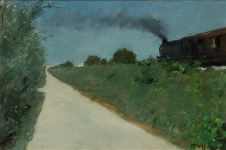 Renato Vernizzi (Parma 1904 - Milano 1972)  - Paesaggio , 1961