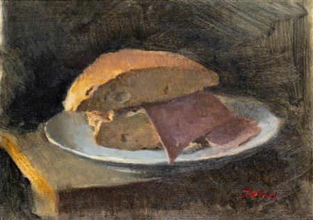 Amerigo Bartoli Natinguerra (Terni 1890 - Roma 1971)  - Natura morta con pane