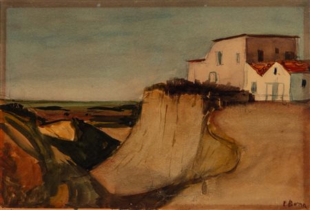 Pompeo Borra (Milano 1898 - 1973)  - Paesaggio, 40s