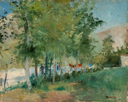 Renato Vernizzi (Parma 1904 - Milano 1972)  - Alberi a Clusone