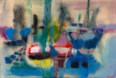 Enrico Paulucci (Genova 1901 - Torino 1999)  - Barche e reti