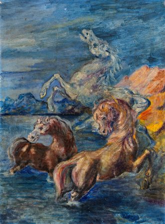 Aligi Sassu (Milano 1912 - Pollença 2000)  - Cavalli