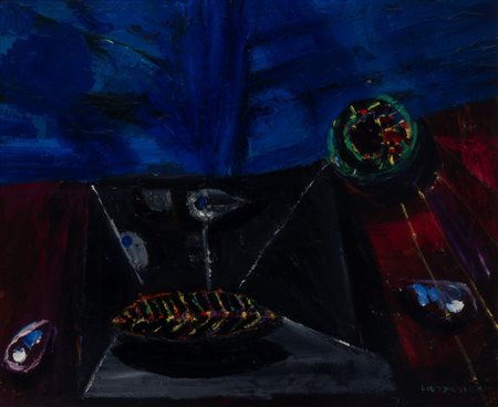 Bruno Cassinari (Piacenza 1912 - Milano 1992)  - Frutta di mare, 1970