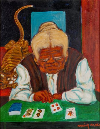 Giuseppe Migneco (Messina  1903 - Milano 1997)  - Cartomante